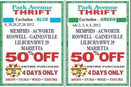 Drawback wear leggingsskirttank top to try on clothes, because no dressing room. . Park avenue thrift coupons
